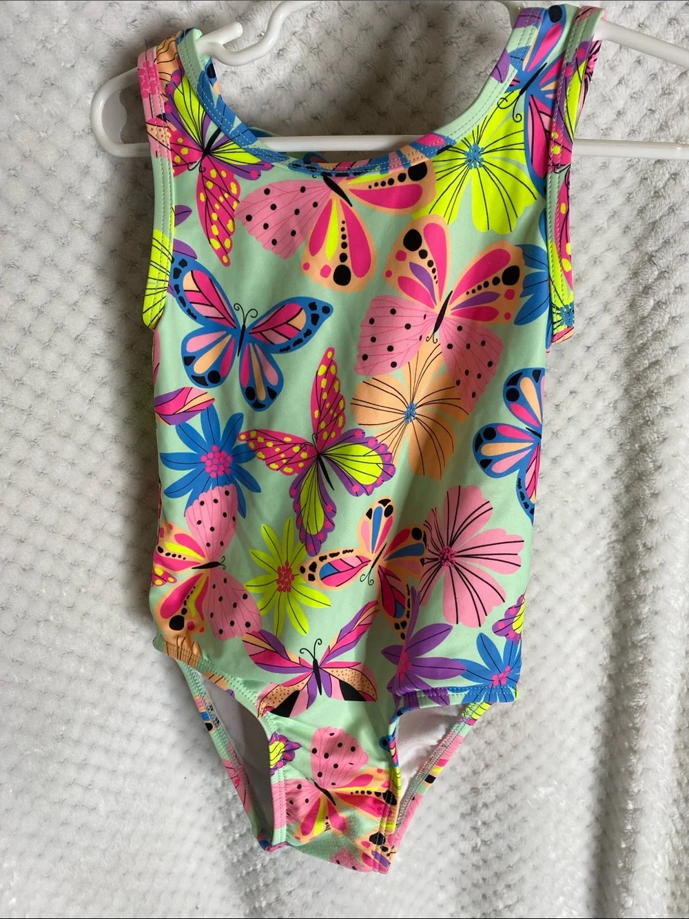 The Children's Place Neon Floral and Butterfly Print Swimsuit